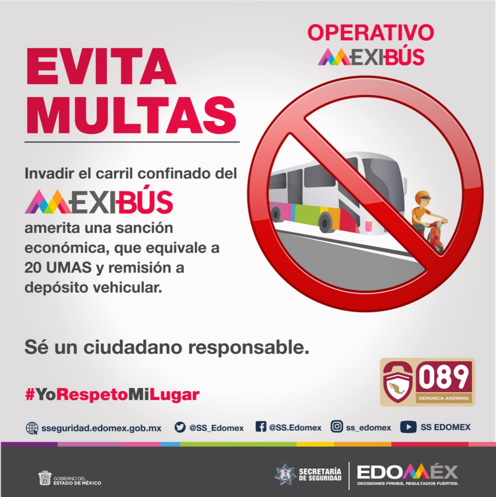 Ya aplican fotomultas a quien invada carril exclusivo del Mexibús