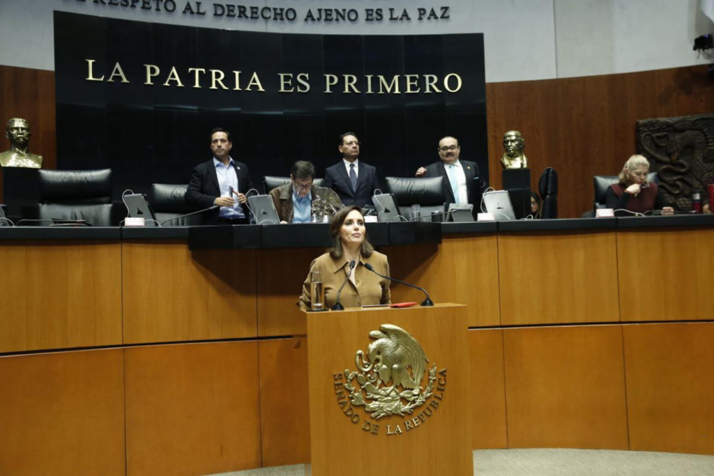 Lilly Téllez, a favor de la Comisión de Marina, para permitir el ingreso de personal militar de EU