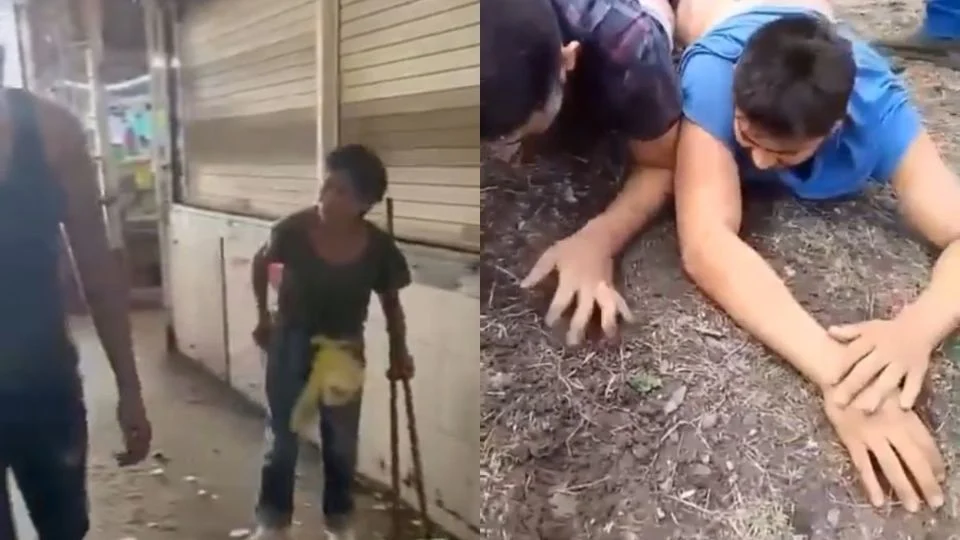 Dos sujetos son castigados a tablazos por agredir a una mujer adulta mayor