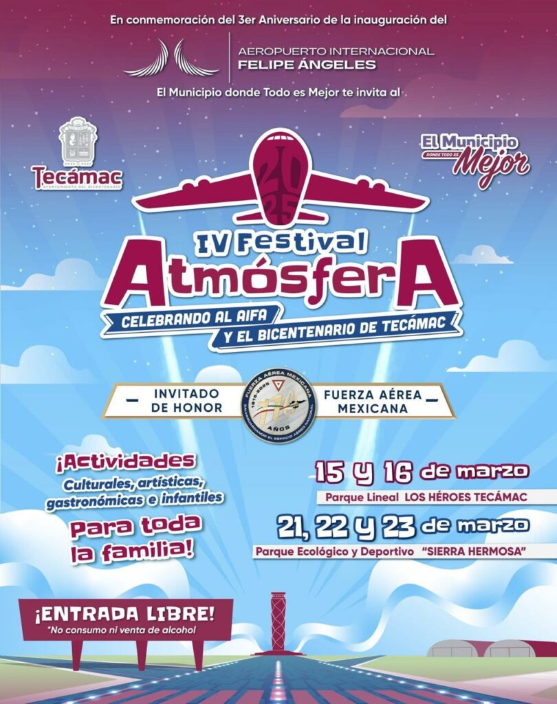 Alcaldesa Rosi Wong anuncia fechas del Festival Atmósfera en Tecámac
