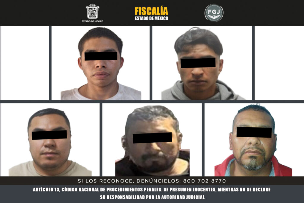 Cinco implicados en homicidios en la Región Oriente del Edoméx, vinculados a proceso