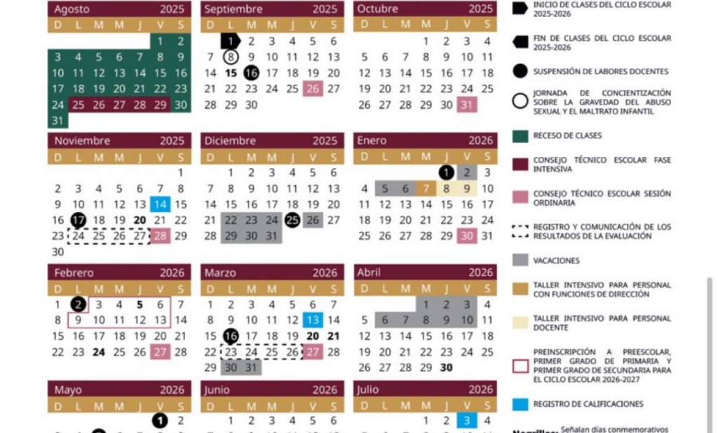 ¿Quién inicia el ciclo escolar en agosto?