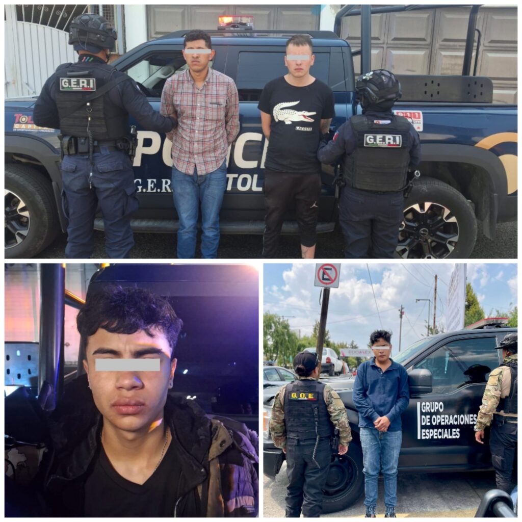 Cae ladrón y dos narcomenudistas en Toluca
