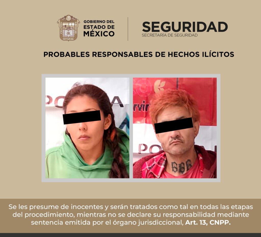 Cae pareja con armas falsas; ella era buscada por homicidio calificado