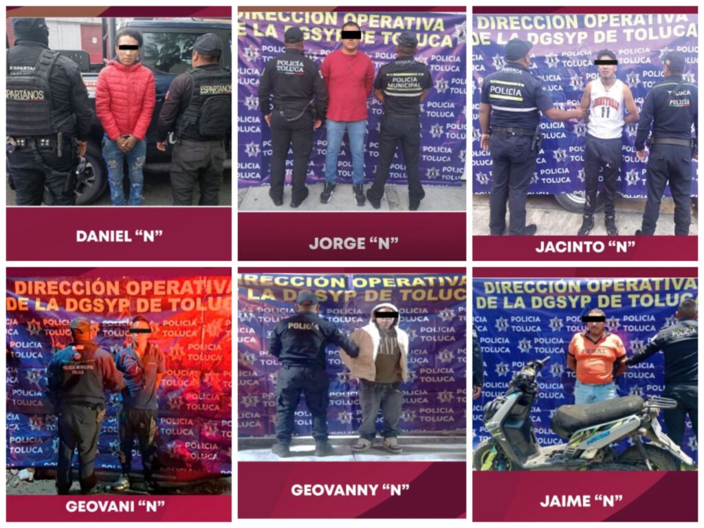 Continúa «limpia» en Toluca; caen varios por diversos ilícitos