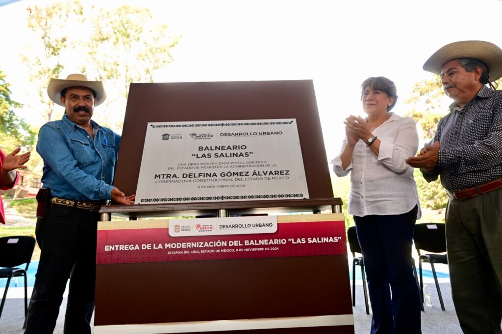 Entrega gobernadora DGA modernización del balneario «Las Salinas» en Ixtapan del Oro