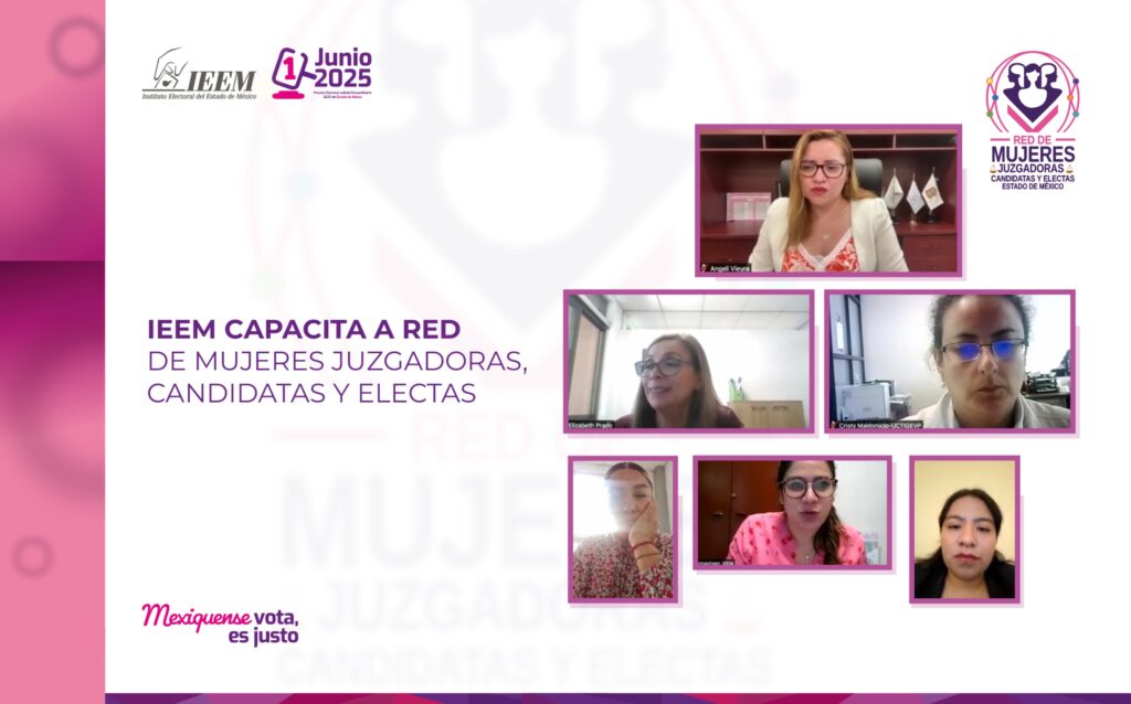 Capacita IEEM a red de mujeres juzgadoras, candidatas y electas