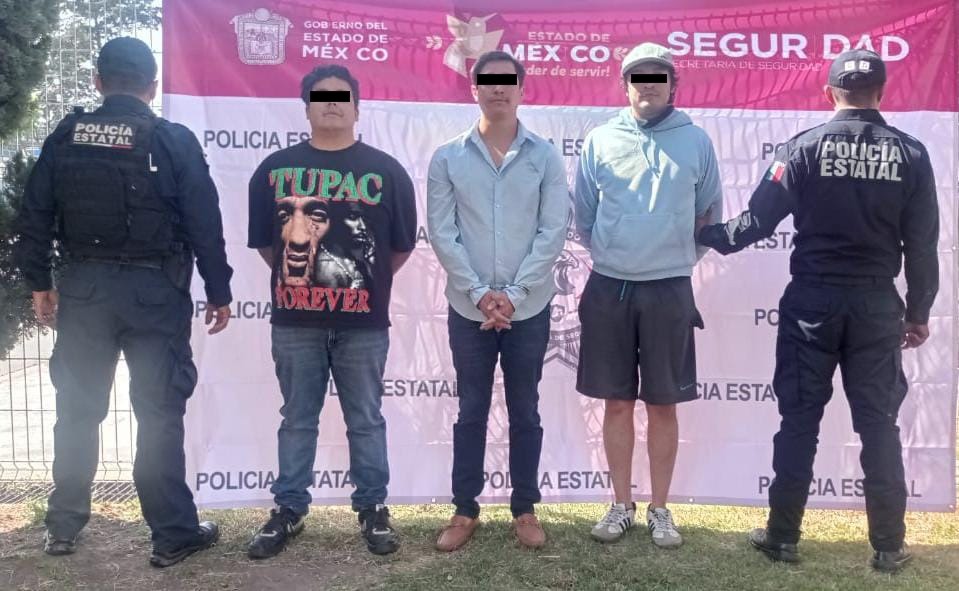 Detienen en Metepec a tres hombres  por portación de arma de fuego