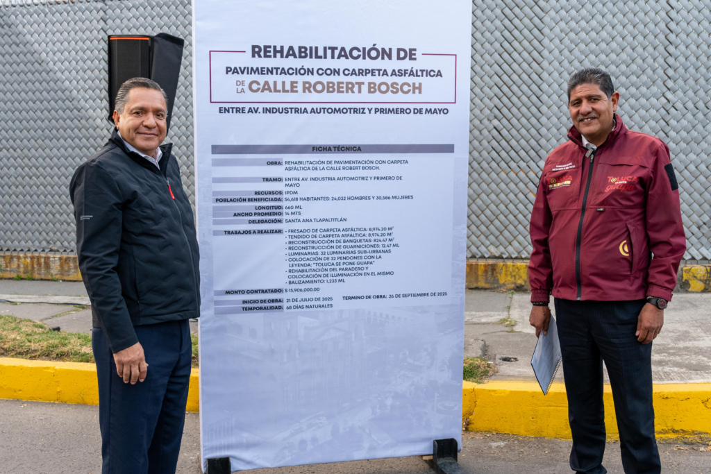 Ricardo Moreno entrega la rehabilitación de la calle Robert Bosch