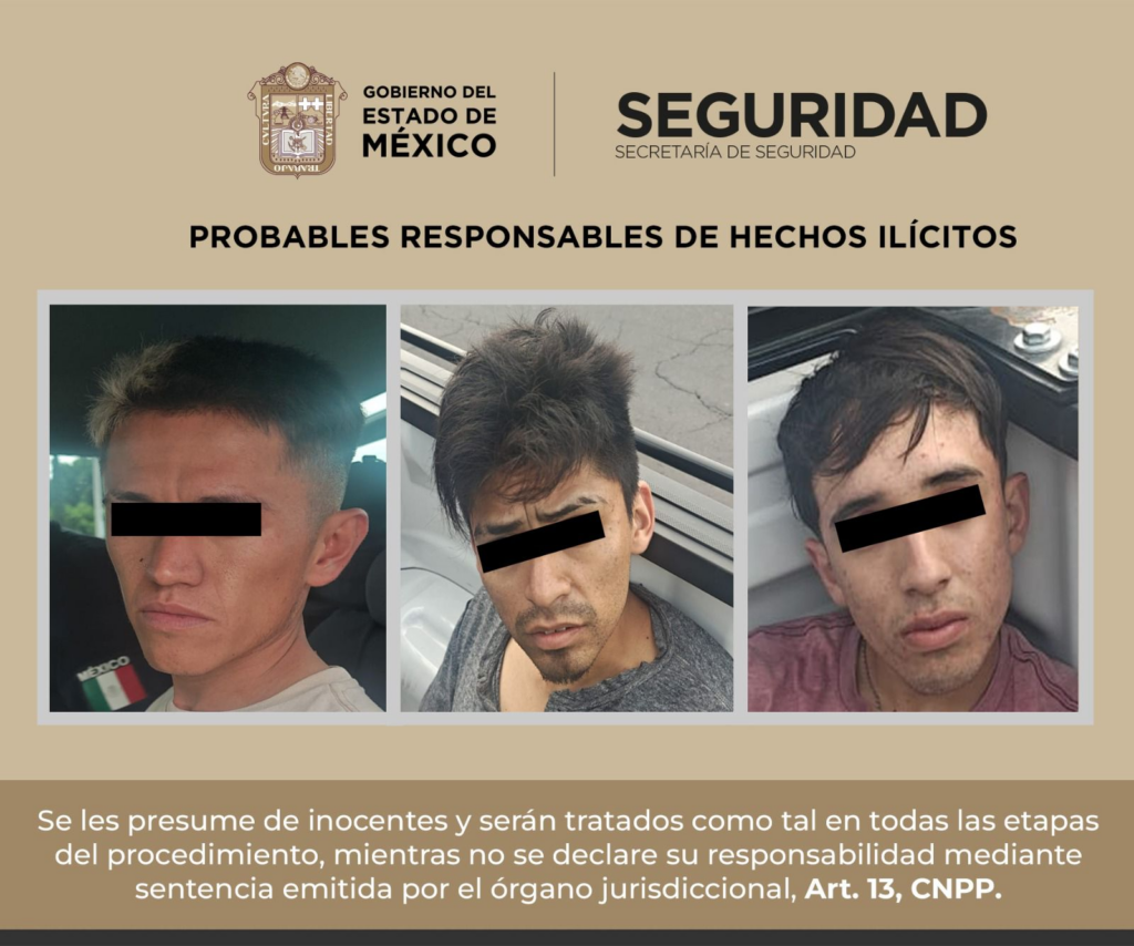 La SSEM detiene a tres sujetos por encubrimiento por receptación