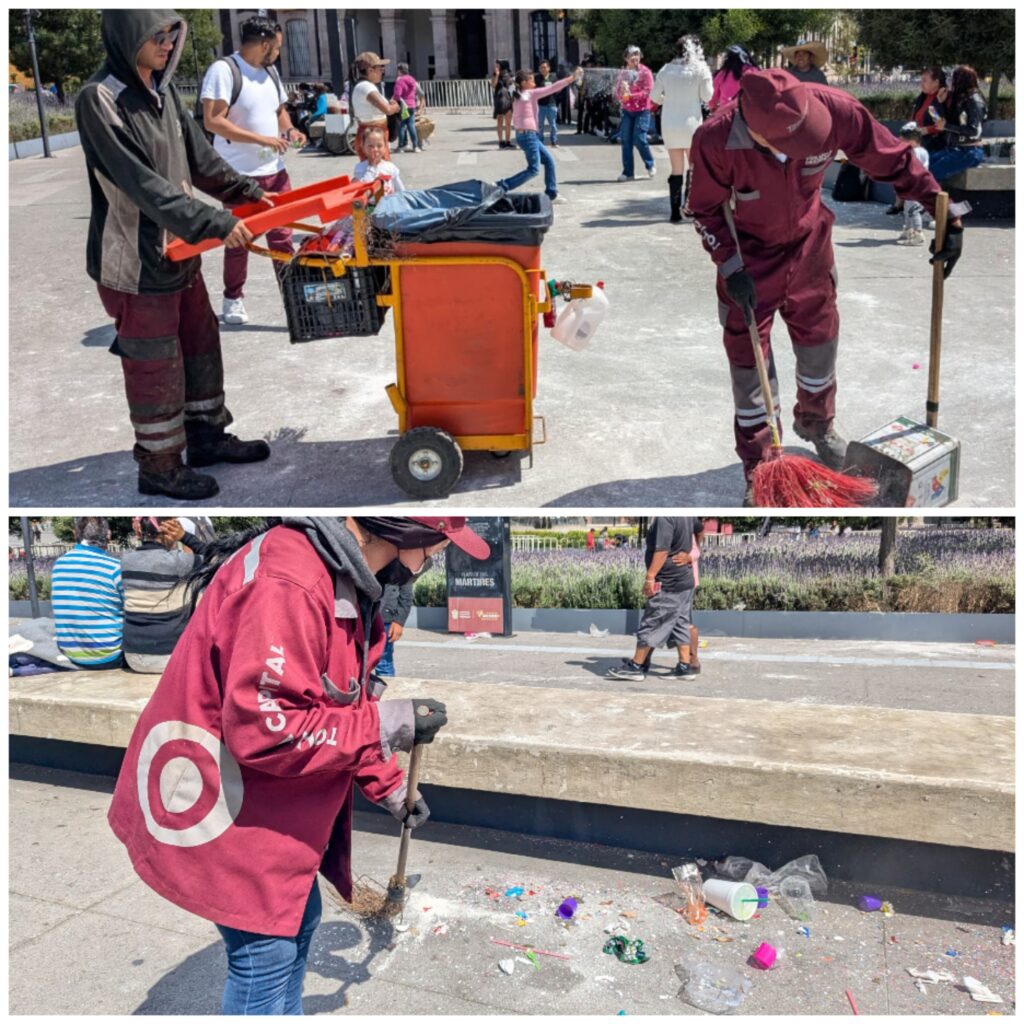 Fiestas patrias dejan 13 toneladas de basura en Toluca