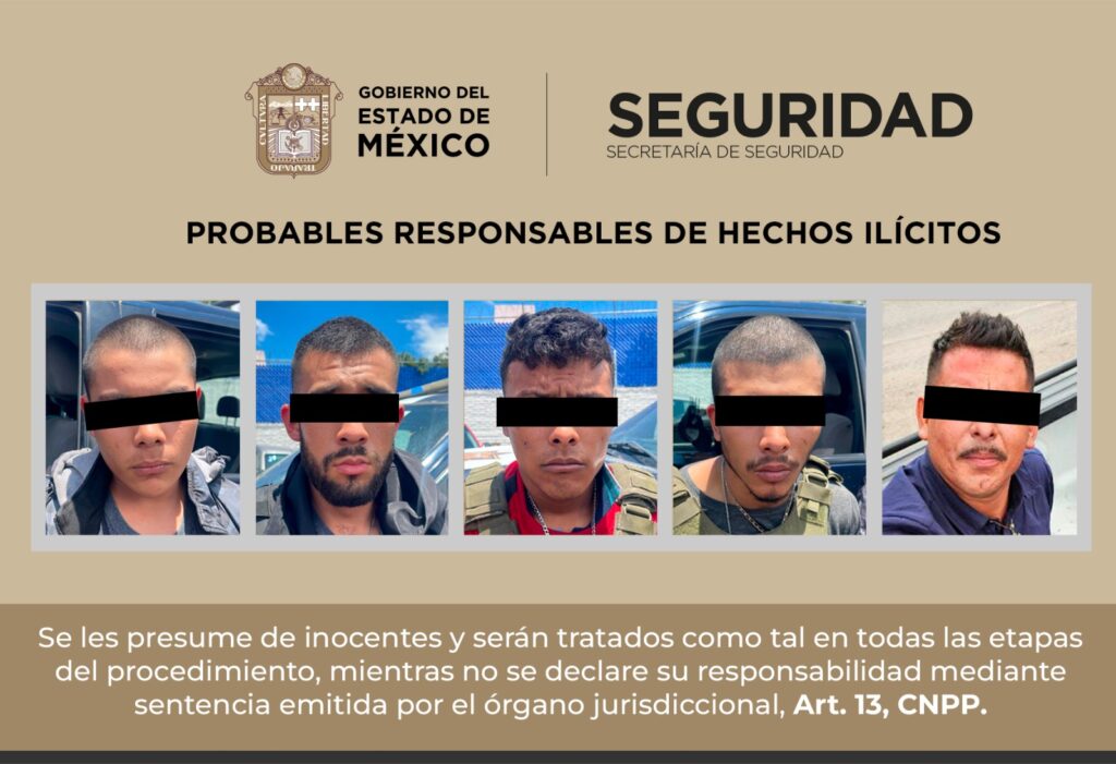 Otro golpe al CJNG en Edoméx; caen cinco y aseguran armas largas y cortas