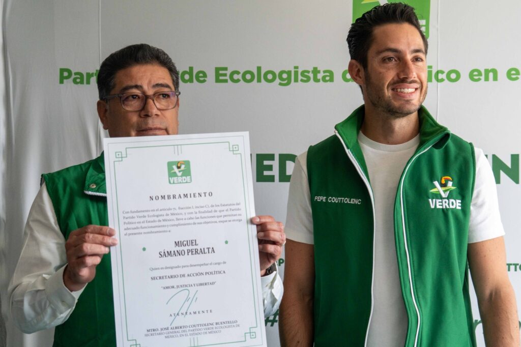 Miguel Sámano Peralta se suma al Partido Verde en Edoméx