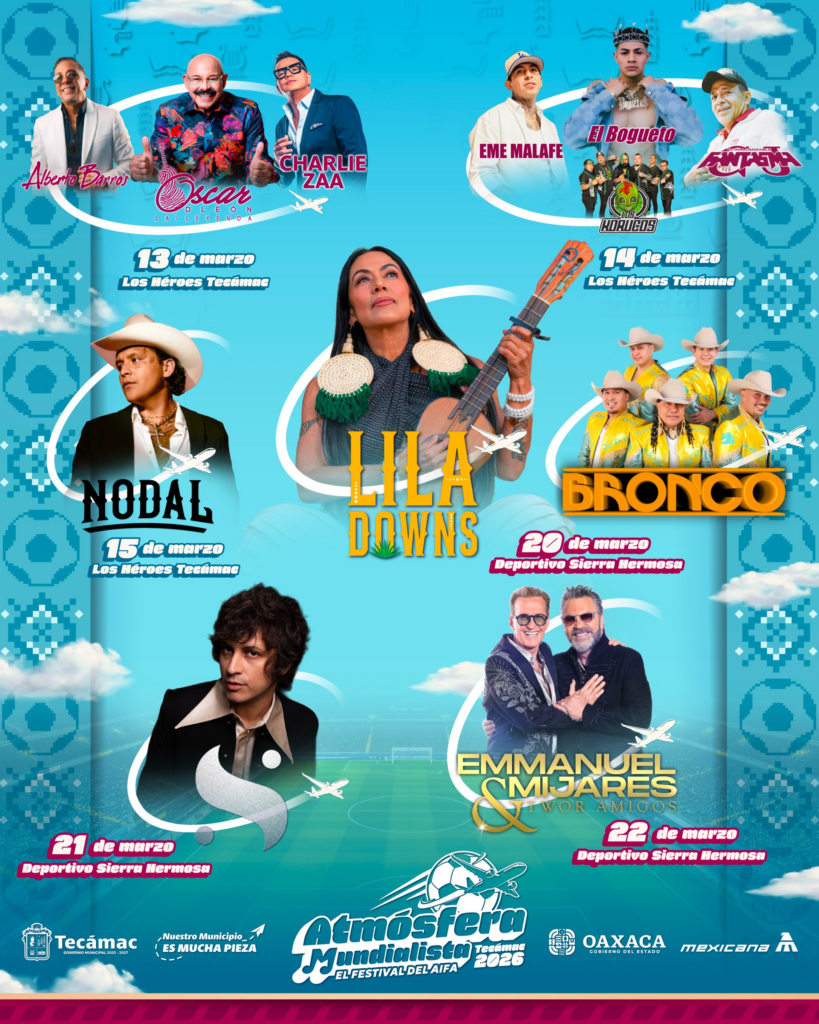 Disfruta gratis de grandes artistas en el Festival Atmósfera Mundialista 2026 en Tecámac