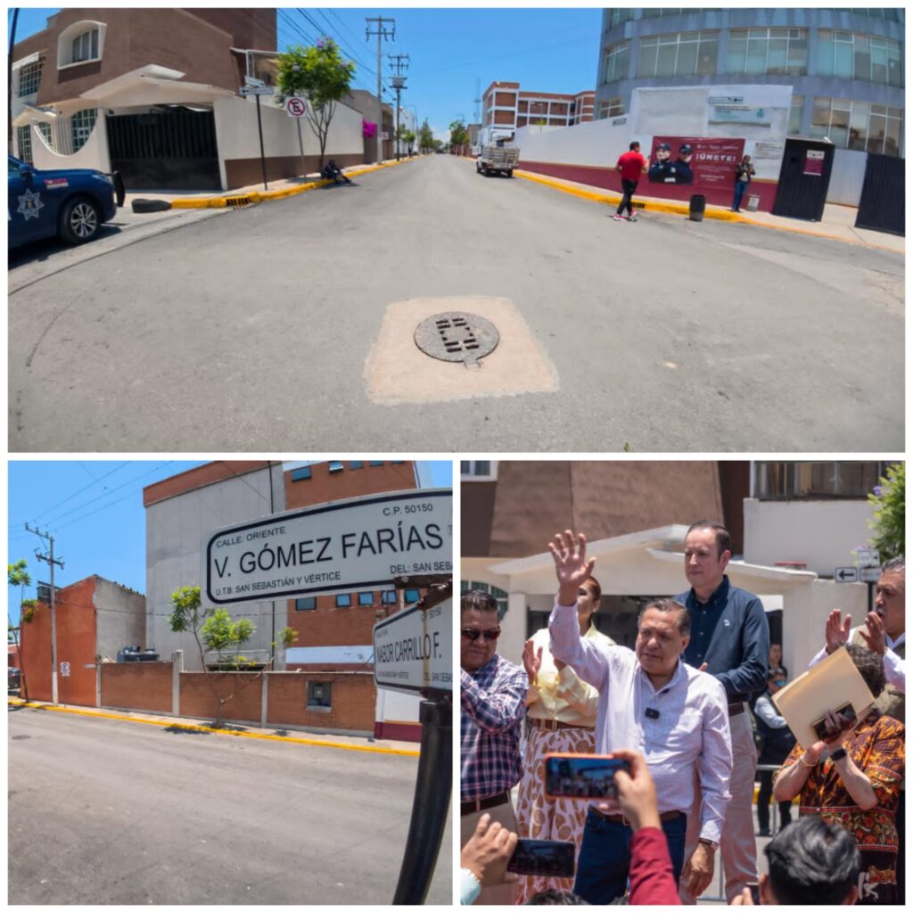 Alcalde Ricardo Moreno entrega reconstrucción de la calle Gómez Farías