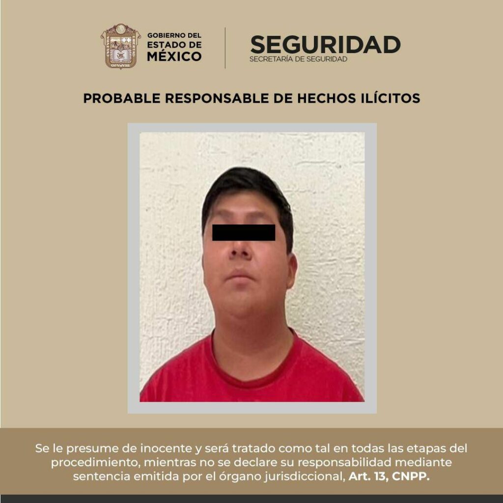 Detienen a presunto narcomenudista en Operativo Mexiquense Andante Seguro