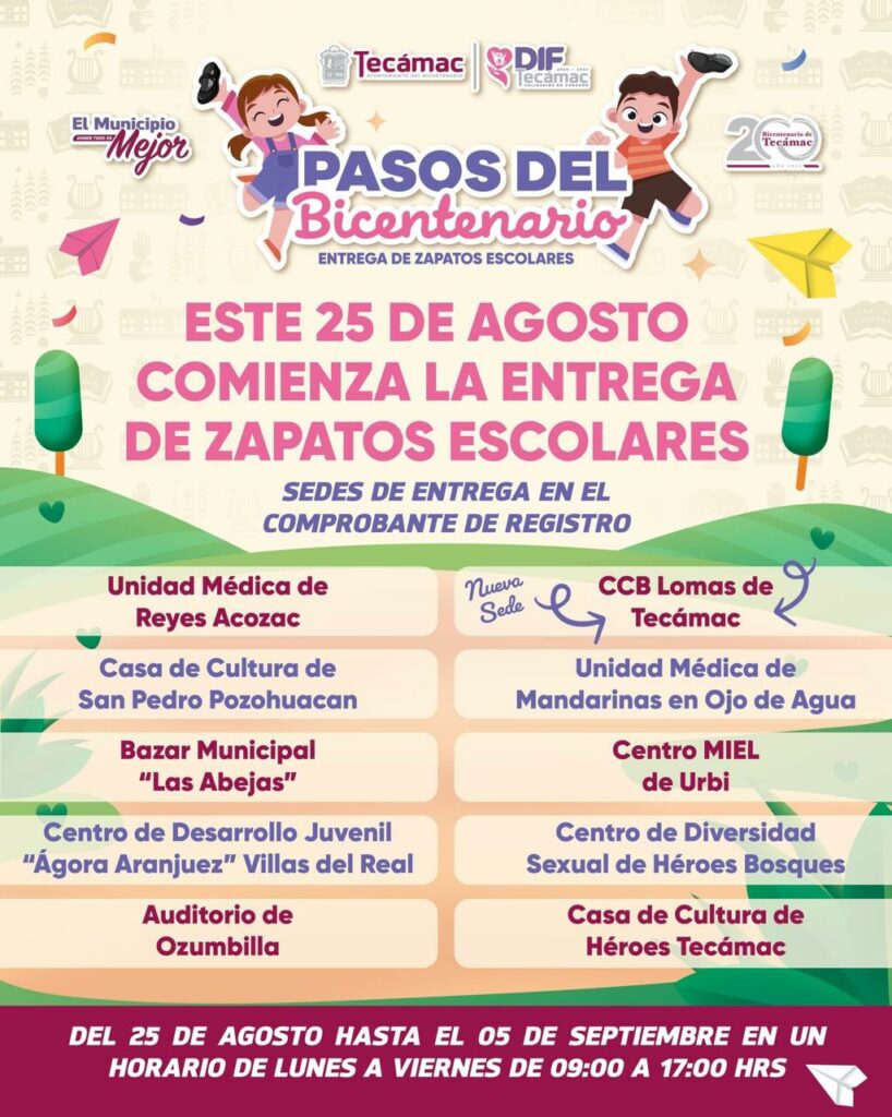 Arranca este lunes en Tecámac la entrega gratuita de zapatos escolares