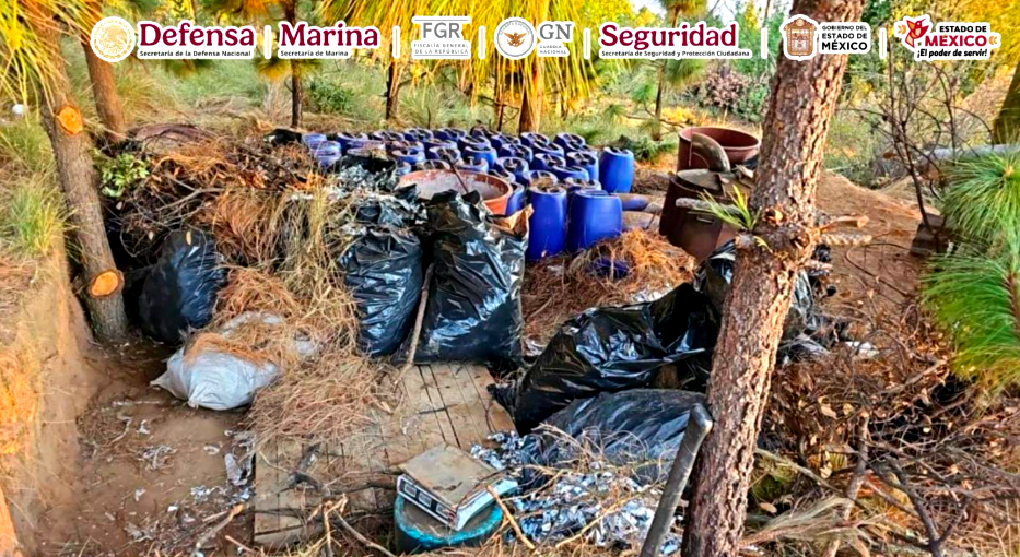 Clausuran laboratorio de drogas en Ixtlahuaca