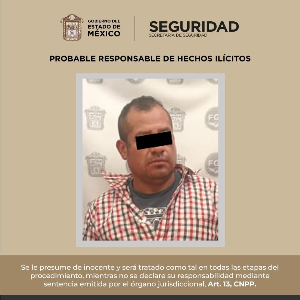 Detienen a sujeto en Malinalco por disparo de arma de fuego y ataque peligroso