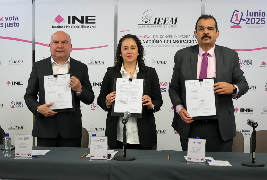 INE e IEEM Edoméx signan convenio de coordinación y colaboración