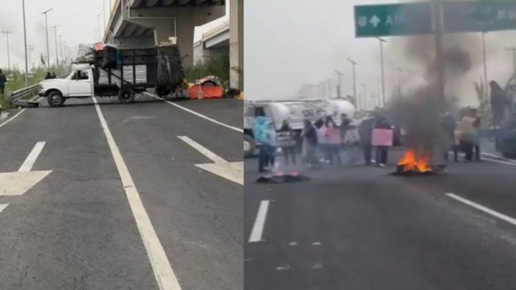 Habitantes de Tonanitla bloquean viaducto al AIFA; liberan vía después de once horas