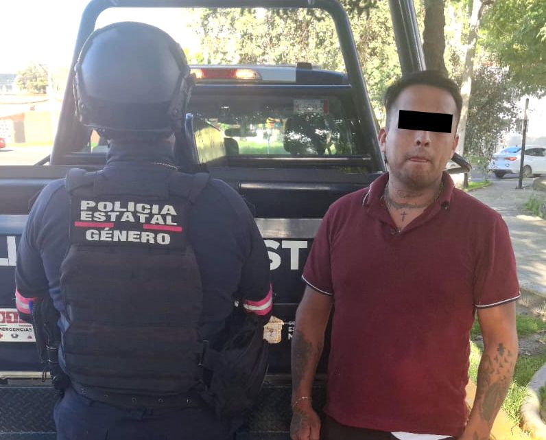 Detienen a sujeto por agredir a una mujer en Toluca