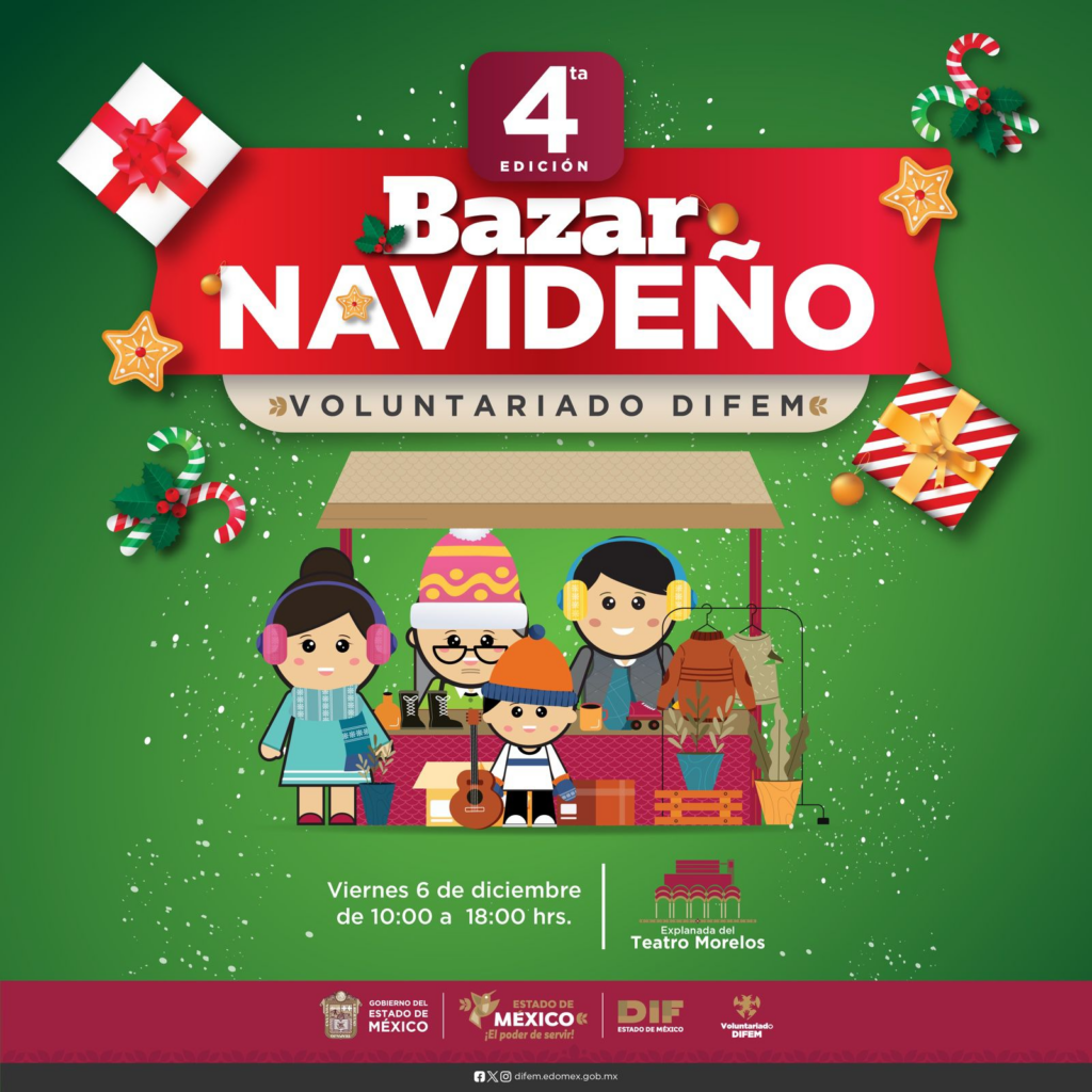 Invitan a Bazar Navideño en beneficio de niños mexiquenses
