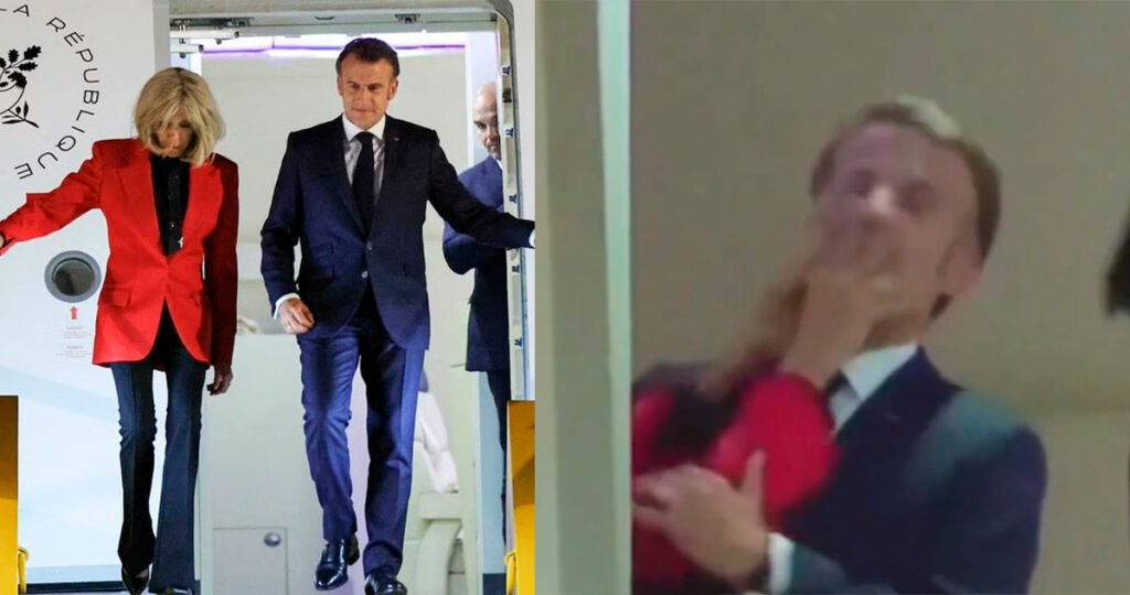 Presidente de Francia recibe cachetada de su esposa; «bromeábamos», dice
