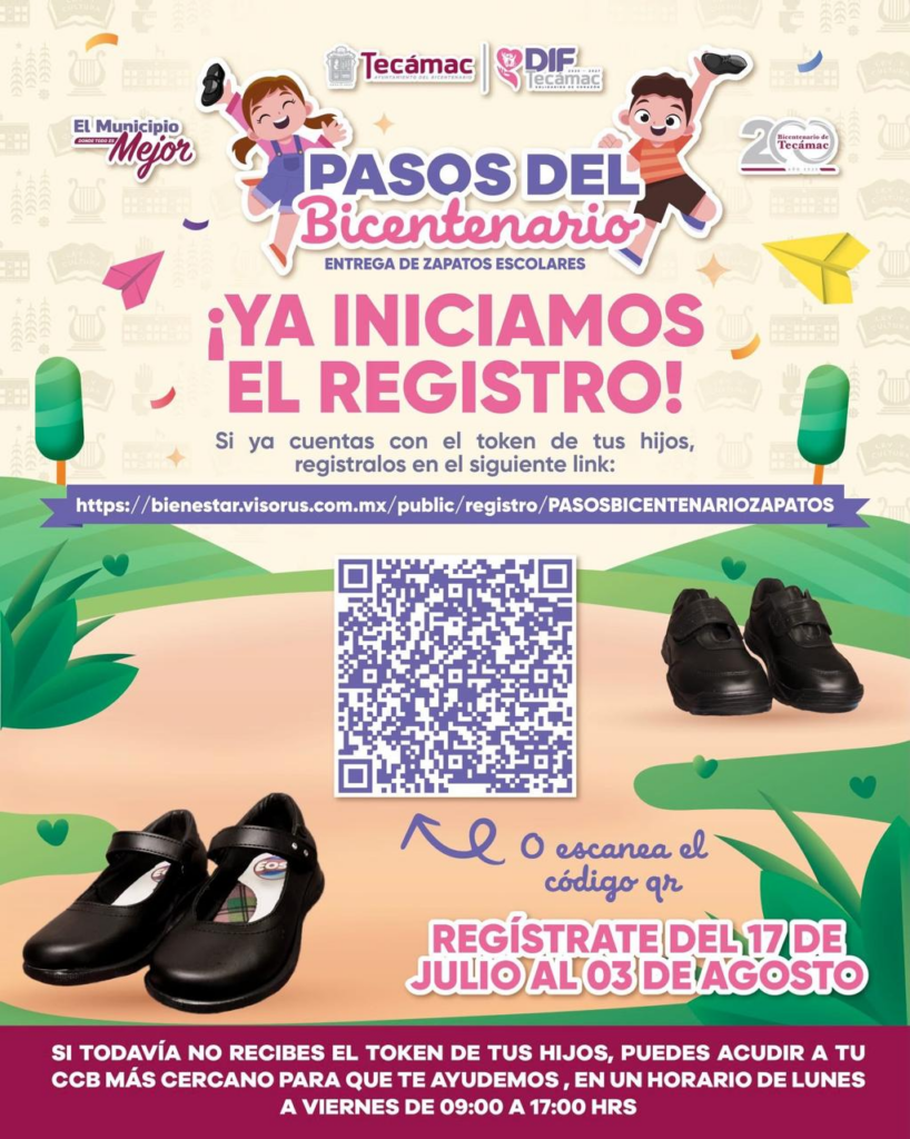 Inicia el registro en línea de “Pasos del Bicentenario” para la entrega de calzado escolar gratuito