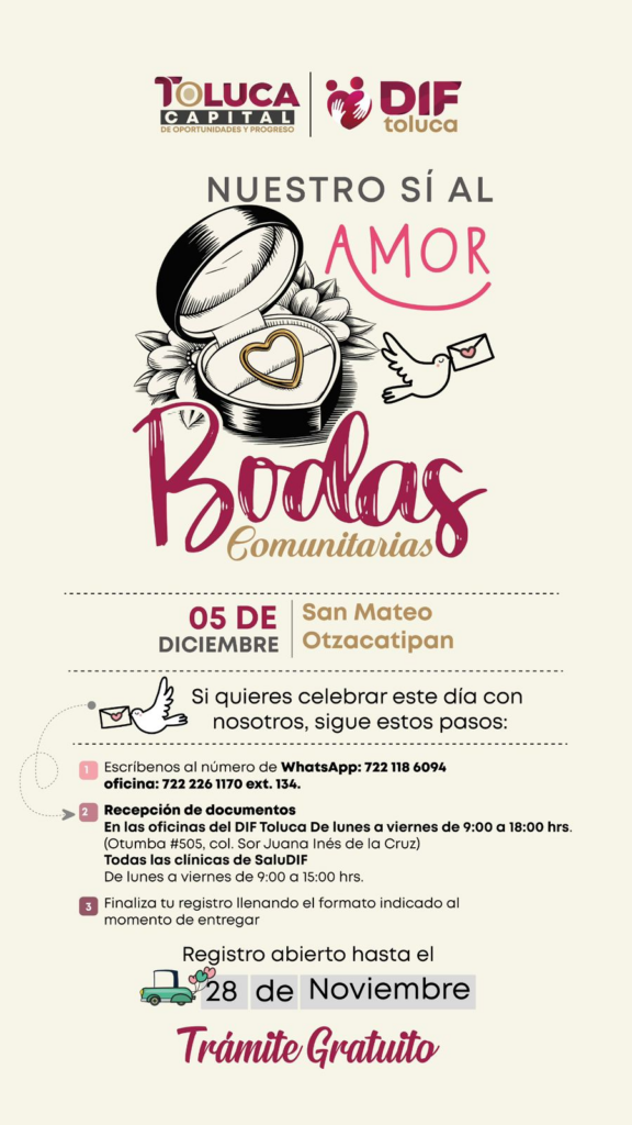 Di sí al amor en la segunda edición de las bodas comunitarias del DIF Toluca