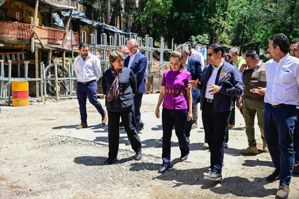Claudia Sheinbaum y Delfina Gómez supervisan último tramo del Tren Interurbano México – Toluca