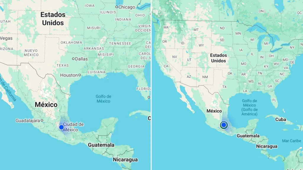 Golfo de México cambia a golfo de América en Google Maps para EE.UU.