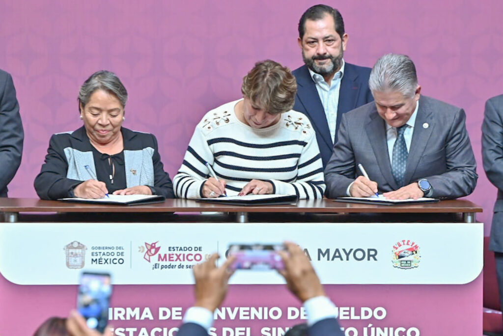 Atestigua Francisco Vázquez firma de convenio GEM-SUTEyM