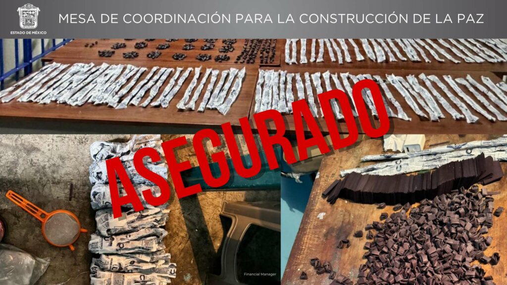 Aseguran más de dos mil envoltorios con cocaína en Edoméx; hay dos detenidos