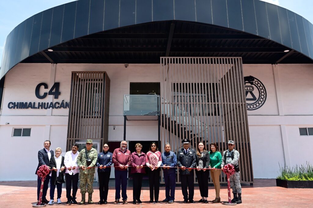 Inaugura la gobernadora Delfina Gómez el C4 en Chimalhuacán