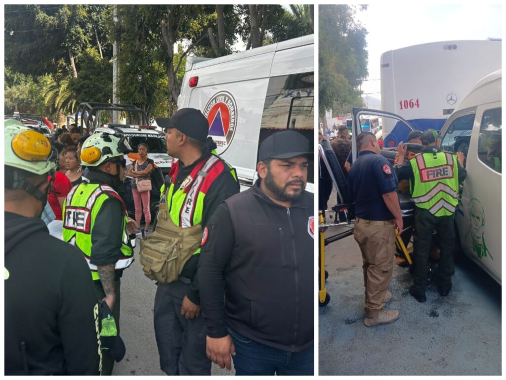 Accidente de camión oficial en Ecatepec deja 14 lesionados