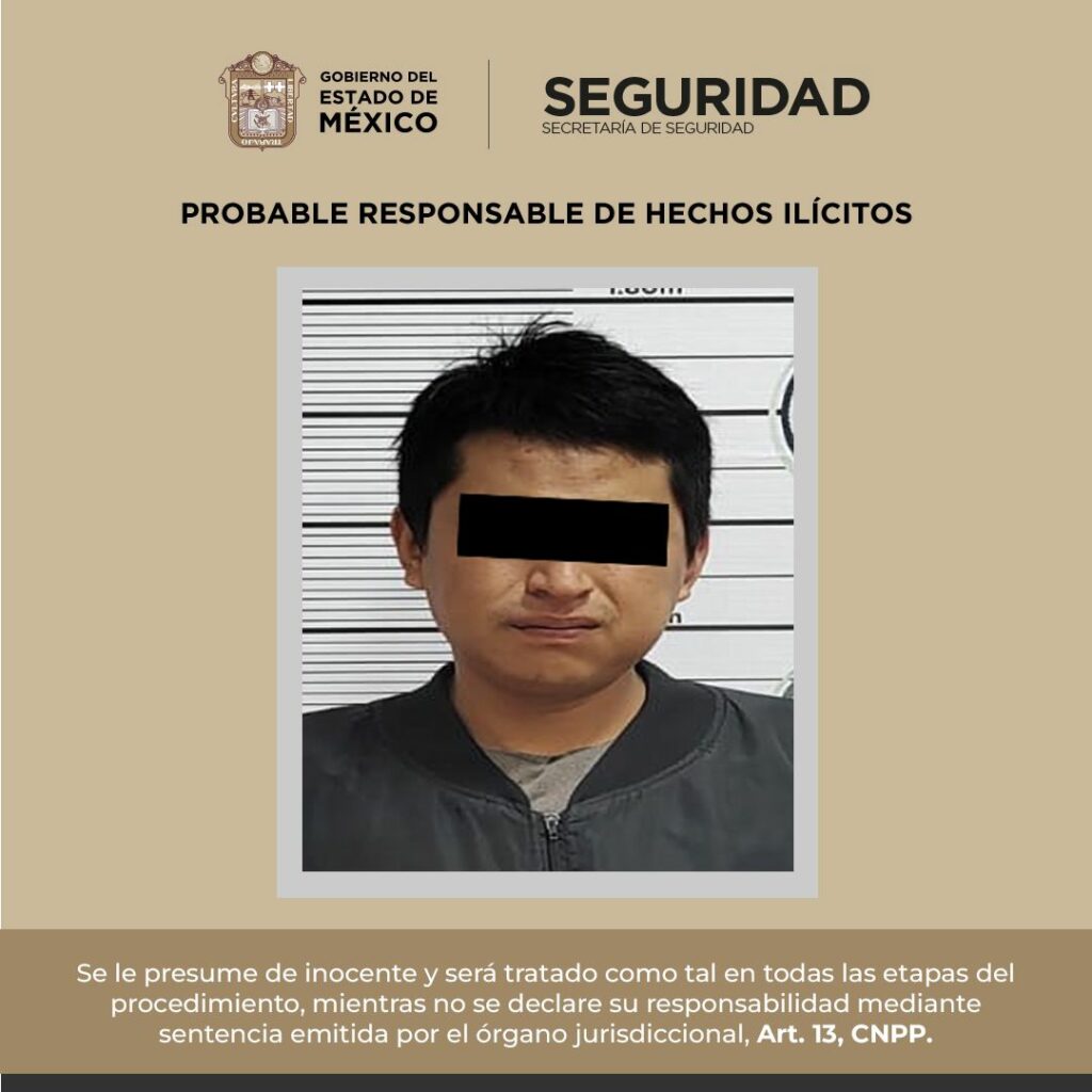 Detienen en el sur del Edoméx a presunto agresor de una mujer y un bebé de 7 meses