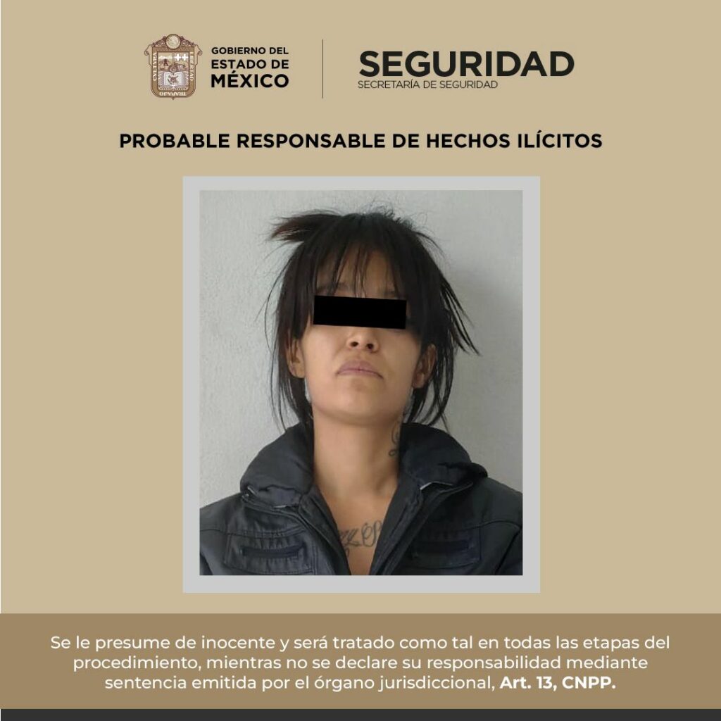 Detienen a mujer posible narcomenudista en Tecámac