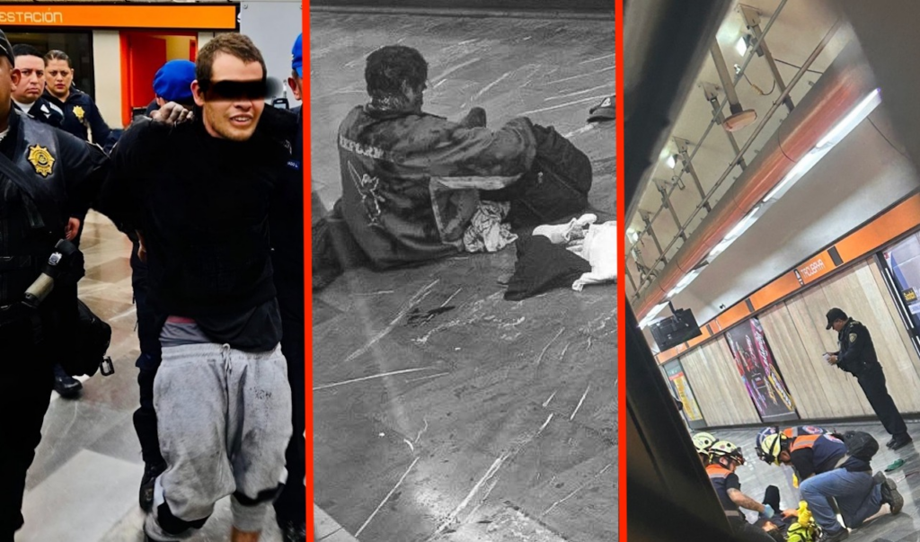 Con trastorno mental individuo que atacó a varios en la estación Tacubaya del metro CDMX