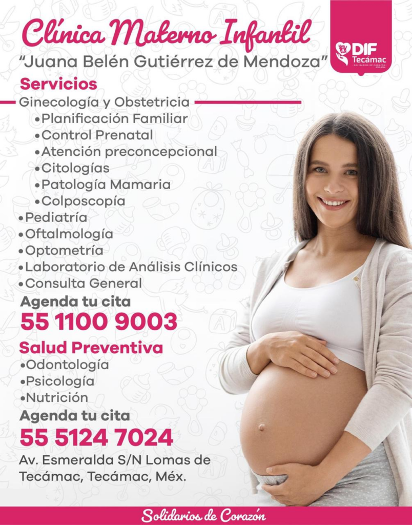 La Clínica Materno Infantil de Lomas de Tecámac  ha otorgado 420 consultas pediátricas