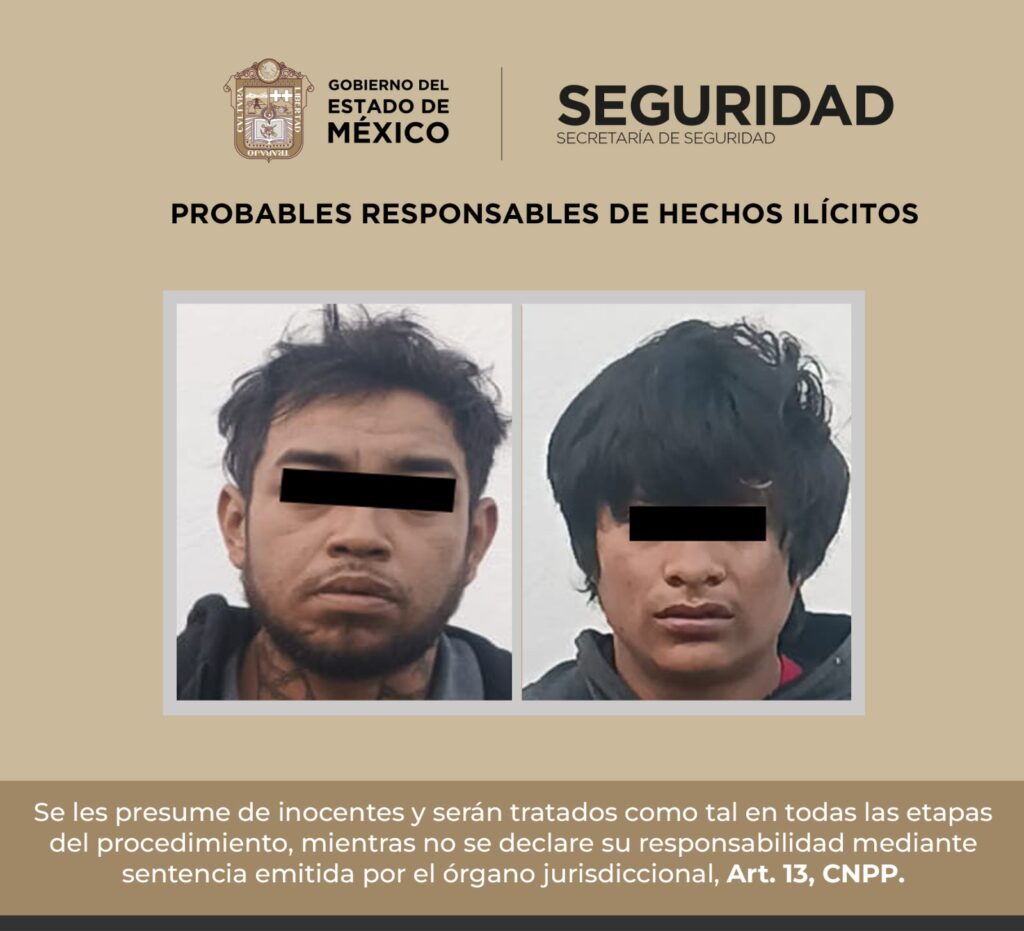 Detienen en Coatepec Harinas a dos sujetos por presuntos delitos contra la salud