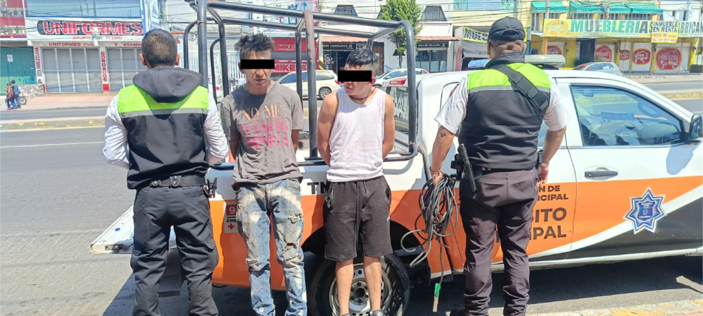 GC de Tecámac da golpe al crimen: detiene a dos presuntos delincuentes en Hueyotenco