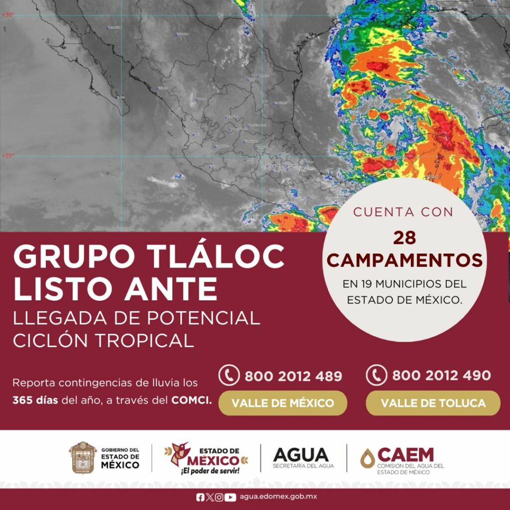 Se reporta listo Grupo Tláloc ante llegada de ciclón tropical