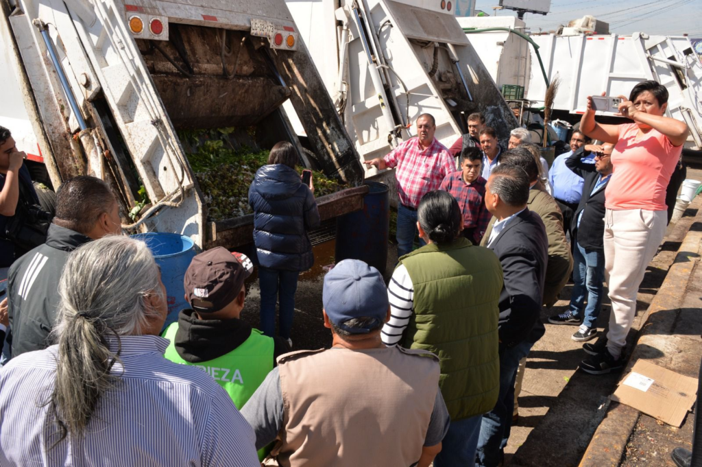 Supervisan correcto manejo de residuos en Central de Abasto de Ecatepec