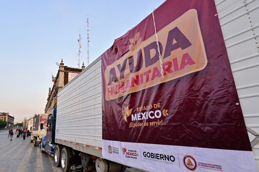 Envía Edomex 15 toneladas de ayuda humanitaria y víveres a Hidalgo