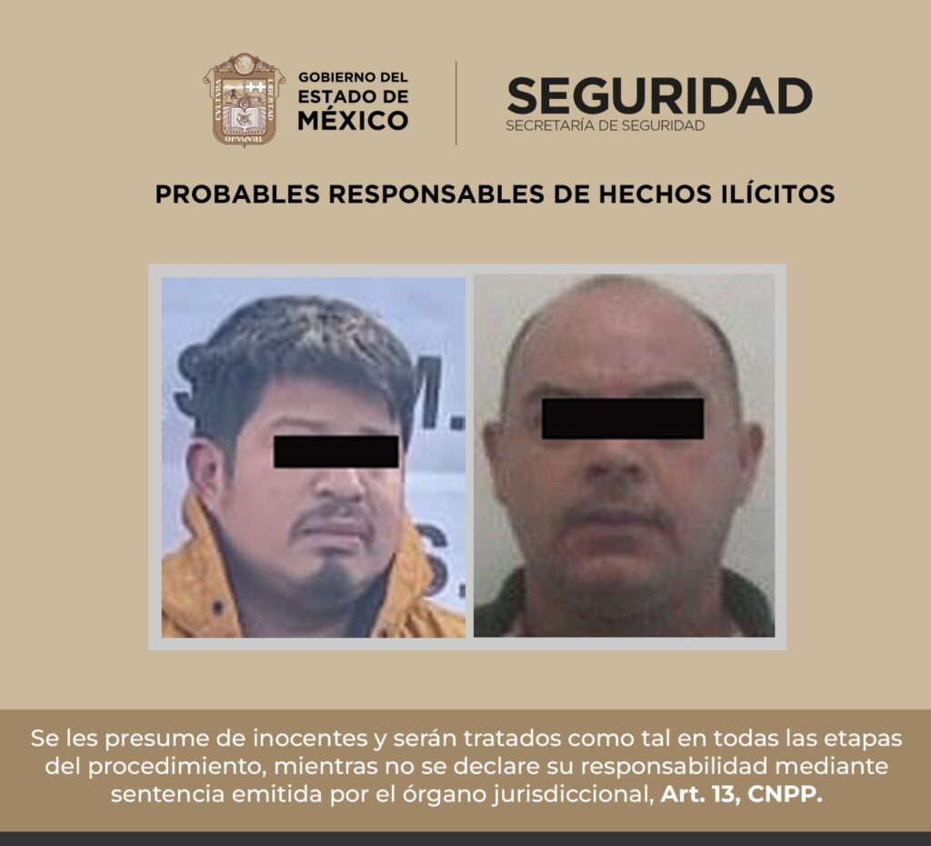 Detiene SSEM a dos probables responsables de asalto a cajero