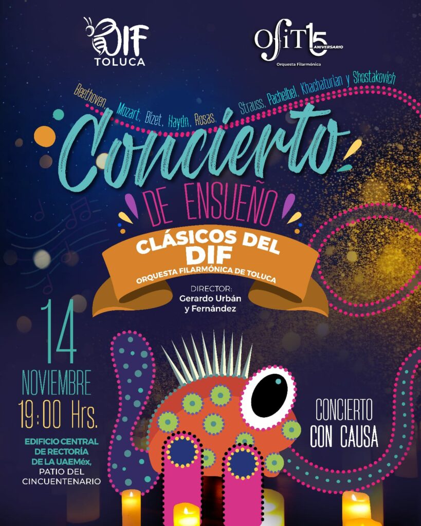 DIF Toluca invita a concierto con causa
