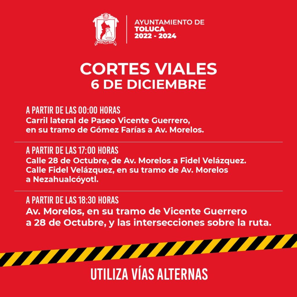 Atención, hoy cortes viales en Toluca por la Caravana Coca Cola