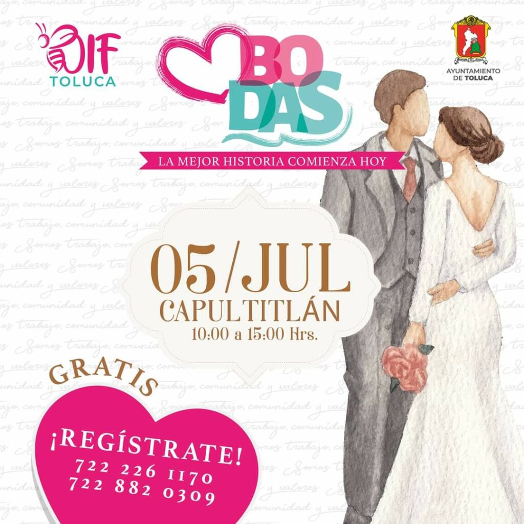El amor está en el aire; anuncian boda comunitaria en Toluca