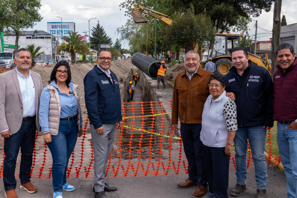 Supervisan Ricardo Moreno y Horacio Duarte obras del Colector Pluvial para evitar inundaciones